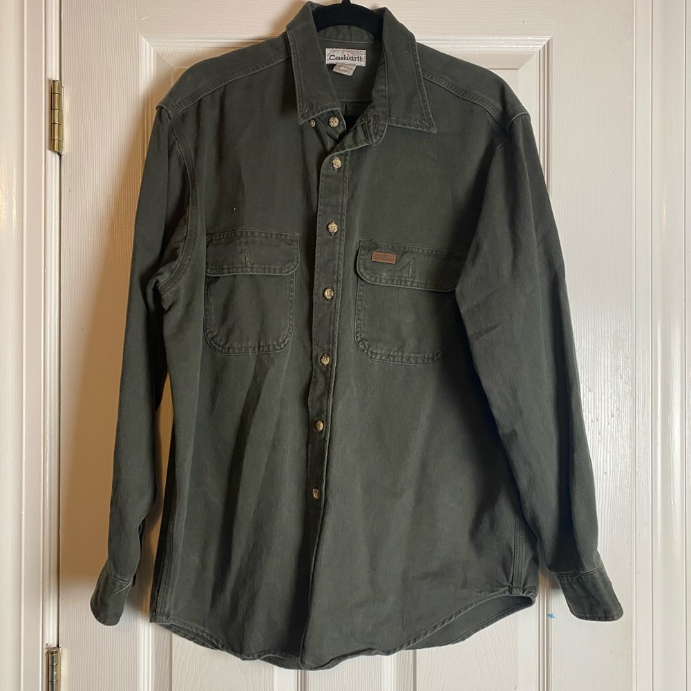 Carhartt heavyweight long sleeve button up shirt